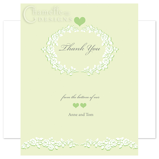  'Fresh greenery' stationery design by Chamelle Designs